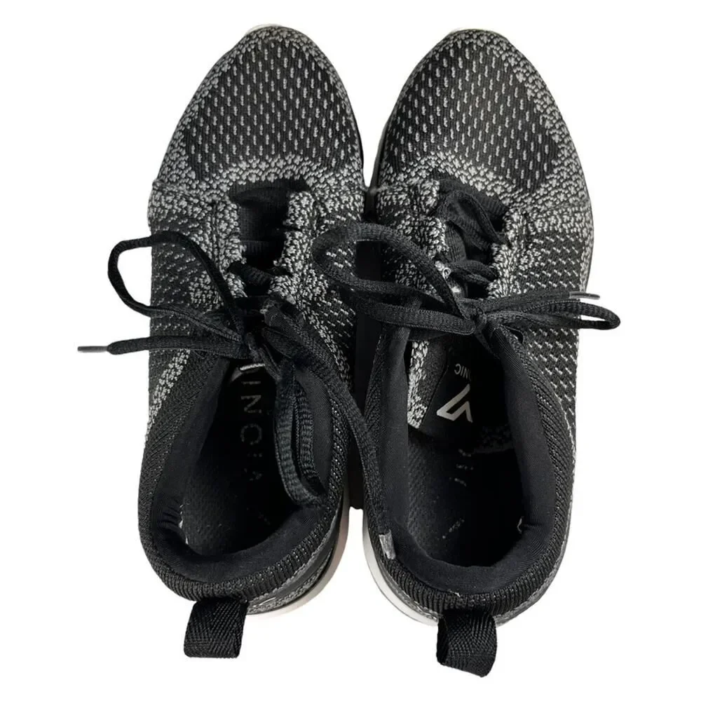 Vionic Sierra Low Top Lace Up Orthaheel Technology Tennis Shoes In Black